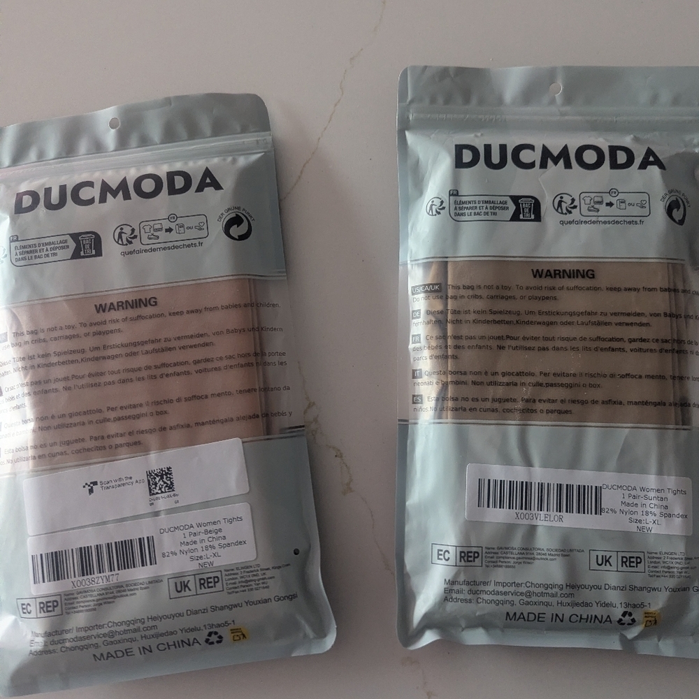 2 Pairs Of L-XL DUCMODA Tights - Picture 2 of 4
